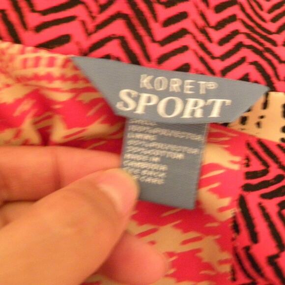 VTG Koret Sport Red Bomber Wind Breaker Jacket Women Size Medium Plaid Patchwork - Picture 6 of 7